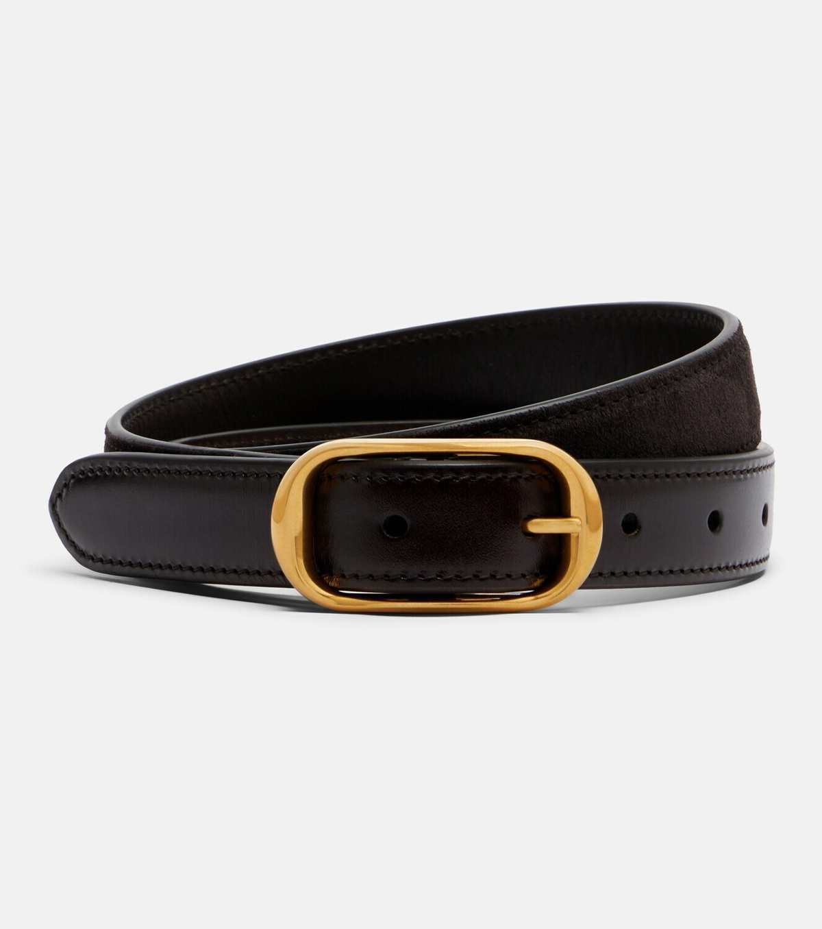 Nili Lotan Reine leather and suede belt