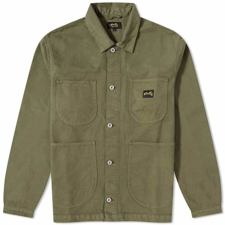 Photo: Stan Ray Men's Coverall Jacket in Olive Twill