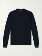 Slowear - Cotton and Silk-Blend Sweater - Black