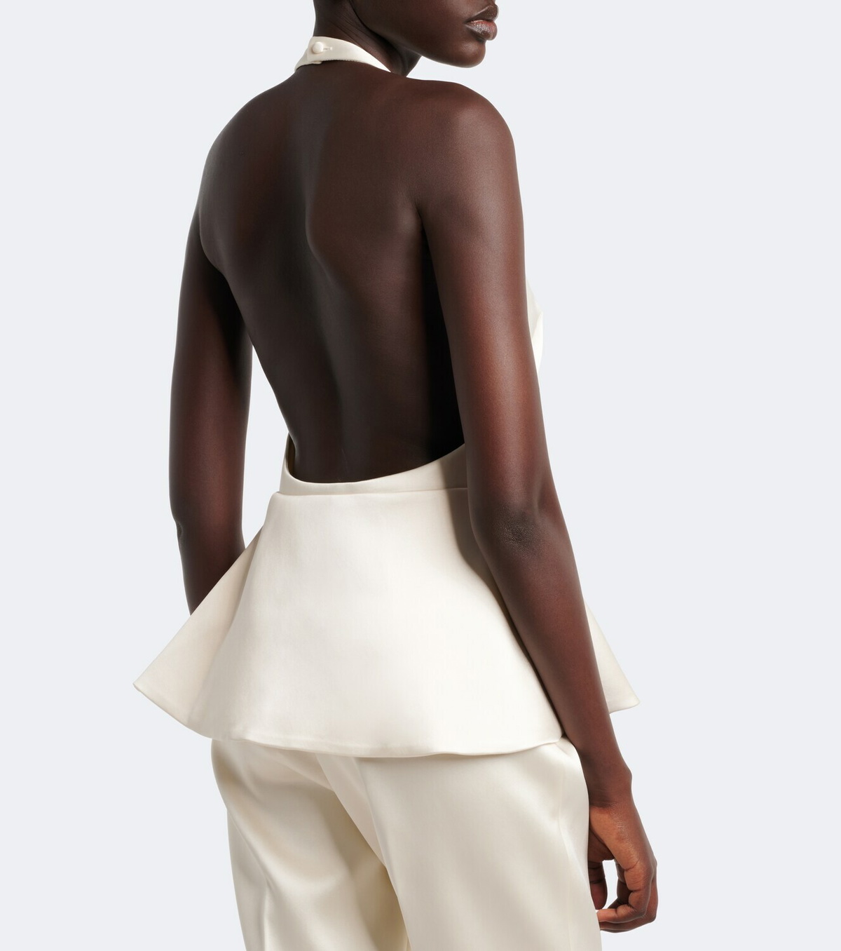 Róhe Bridal peplum halterneck top
