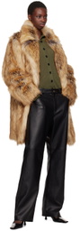 Recto Black Greta Faux-Leather Pants