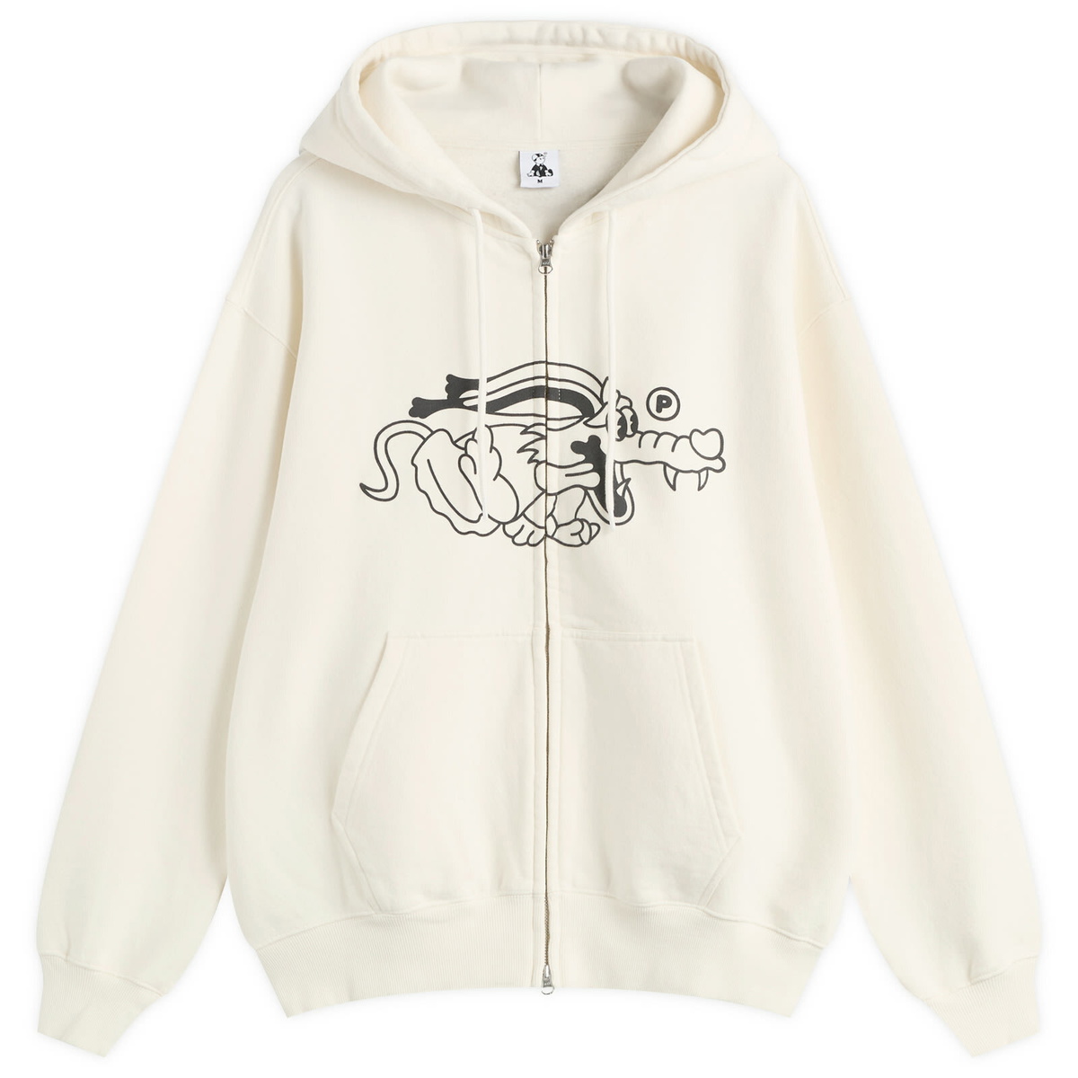 Pawa Speed Sports Men's Doggo Zip Hoodie in Cream