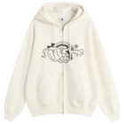 Pawa Speed Sports Men's Doggo Zip Hoodie in Cream