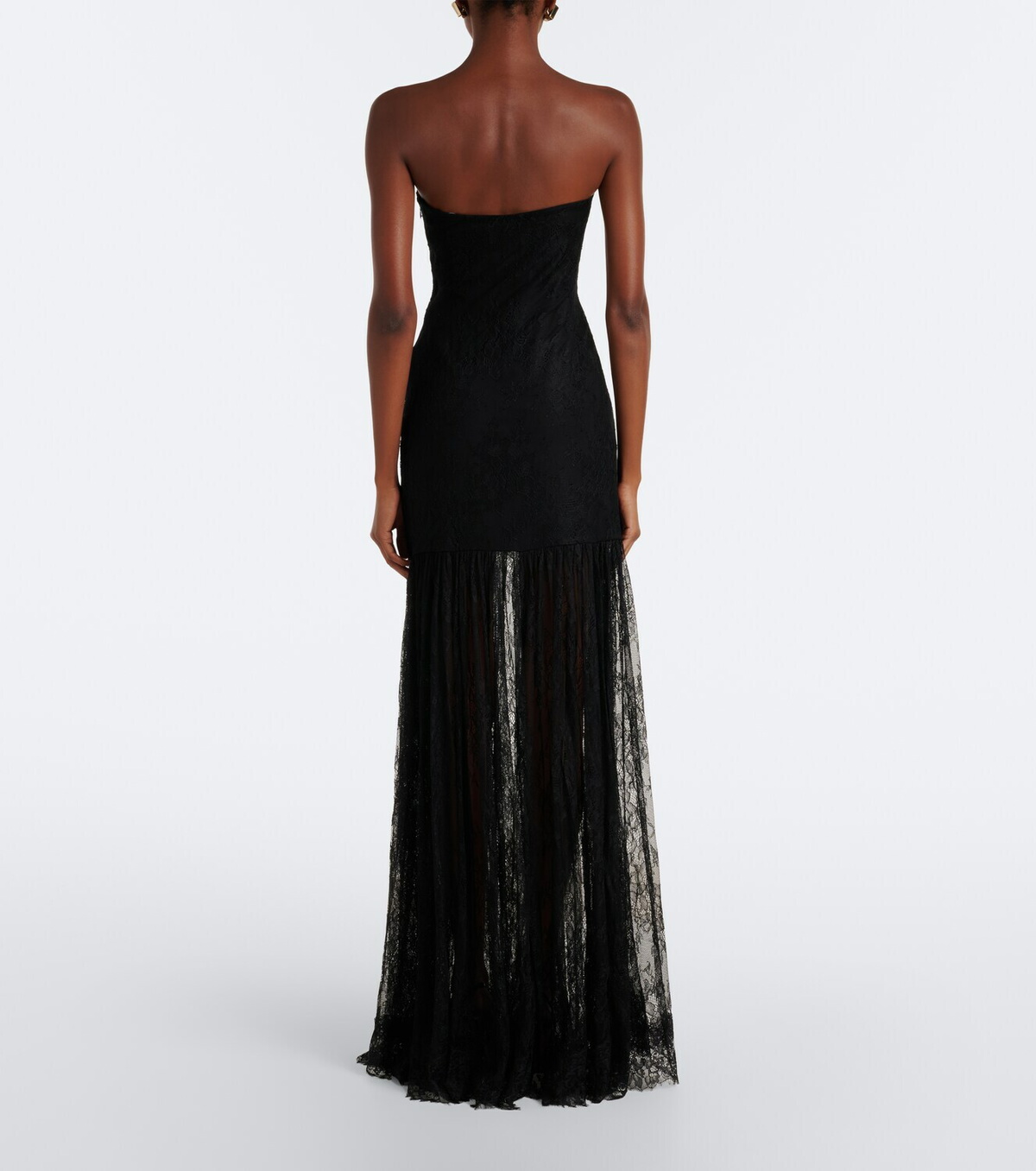 Retrofête Jeanette lace strapless gown