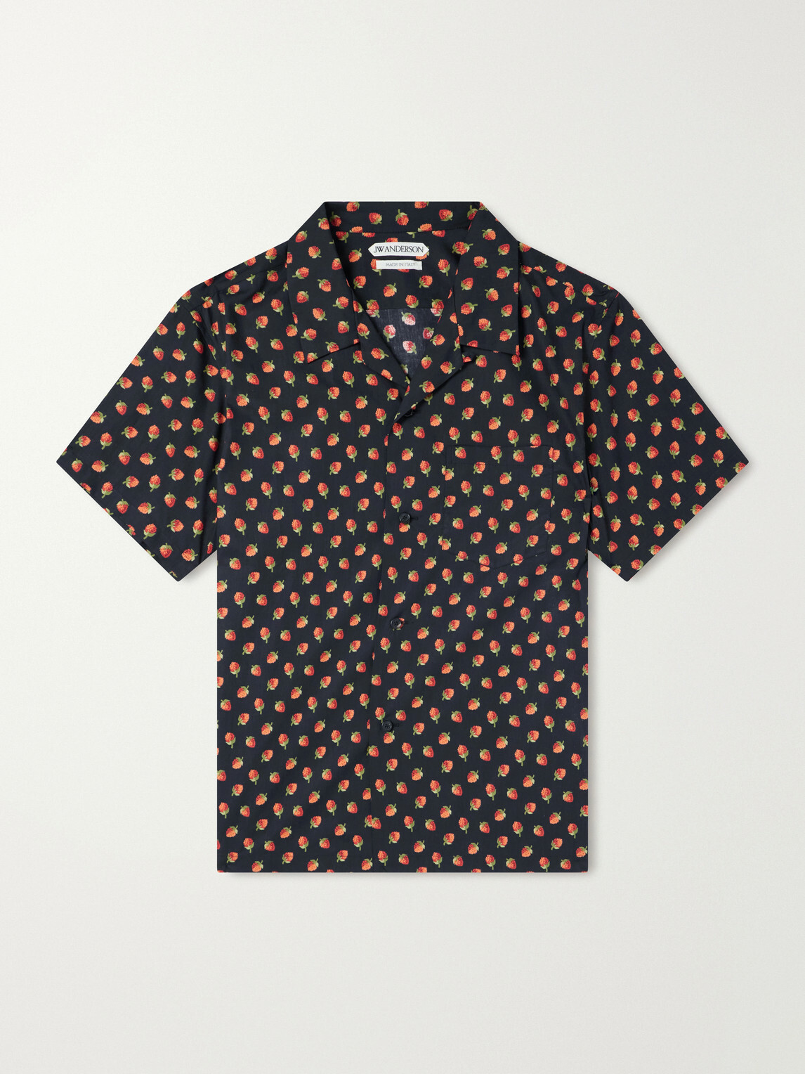 JW Anderson - Camp-Collar Printed Cotton Shirt - Black