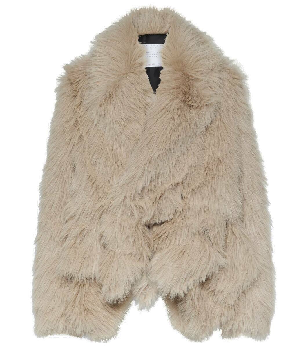 Sacai Oversized faux fur jacket