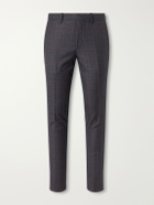 Mr P. - Straight-Leg Checked Wool-Twill Trousers - Gray