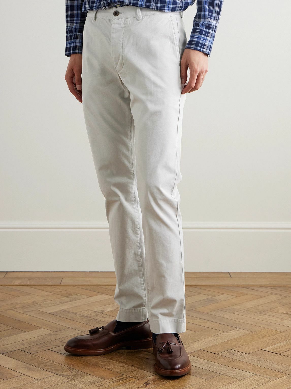 Sid Mashburn - Field Straight-Leg Garment-Dyed Cotton-Twill Trousers - Neutrals