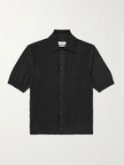 Oliver Spencer - Rossell Cable-Knit Organic Cotton Shirt - Black