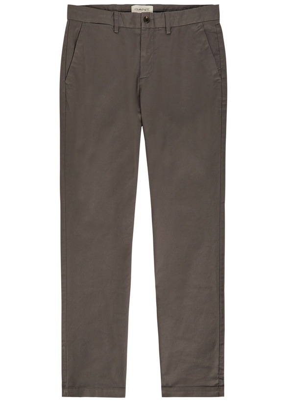 Photo: Gant Straight-leg Stretch-cotton Chinos Brown
