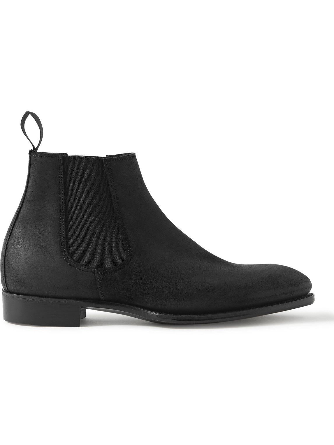 George Cleverley - Jason Roughout Suede Chelsea Boots - Black George ...