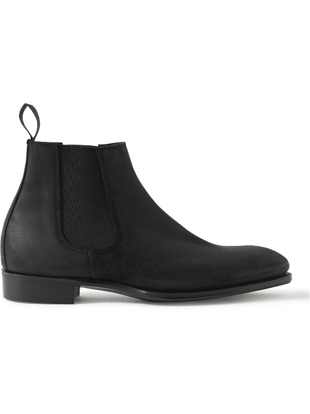 Photo: George Cleverley - Jason Roughout Suede Chelsea Boots - Black