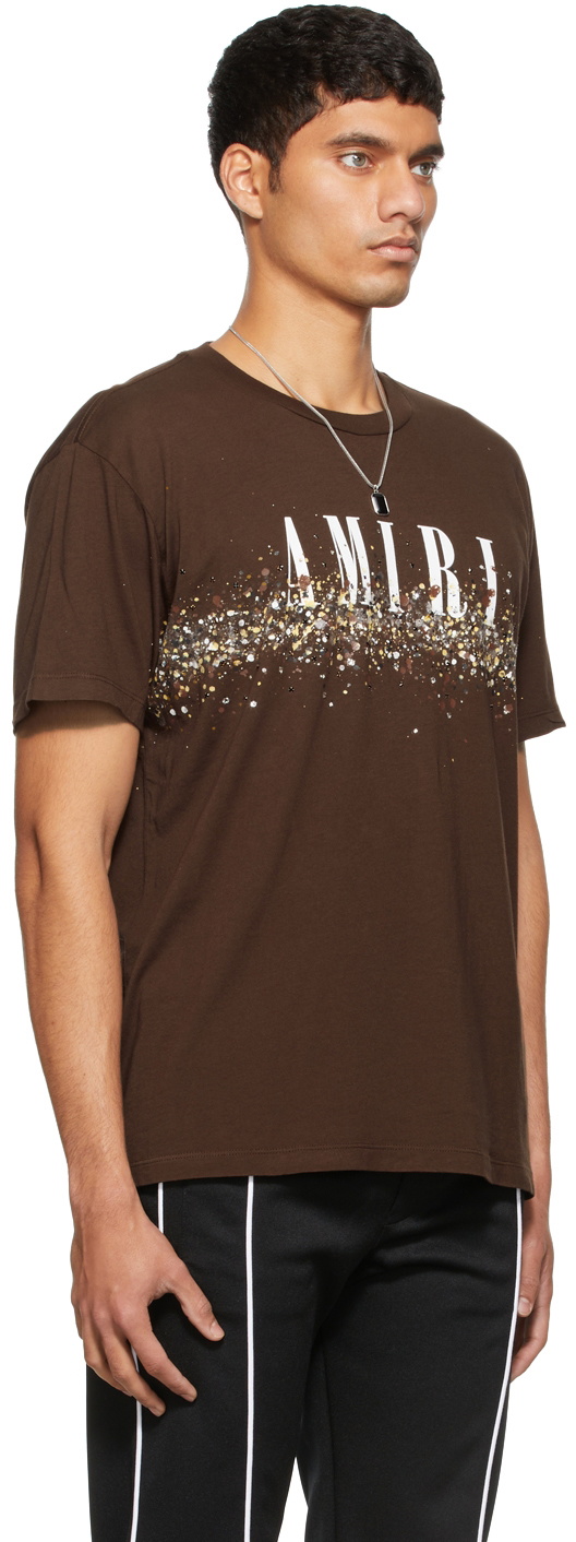 AMIRI Brown Crystal Painter T-Shirt