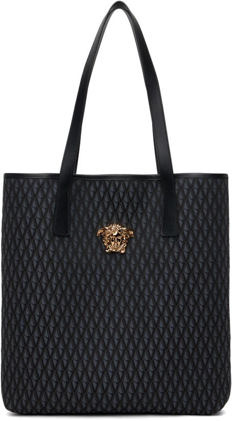 Photo: Versace Black 'La Medusa' V Jacquard Tote