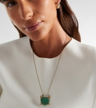 Yvonne Léon Crabe Coquillage 9kt gold pendant necklace with malachite and diamonds