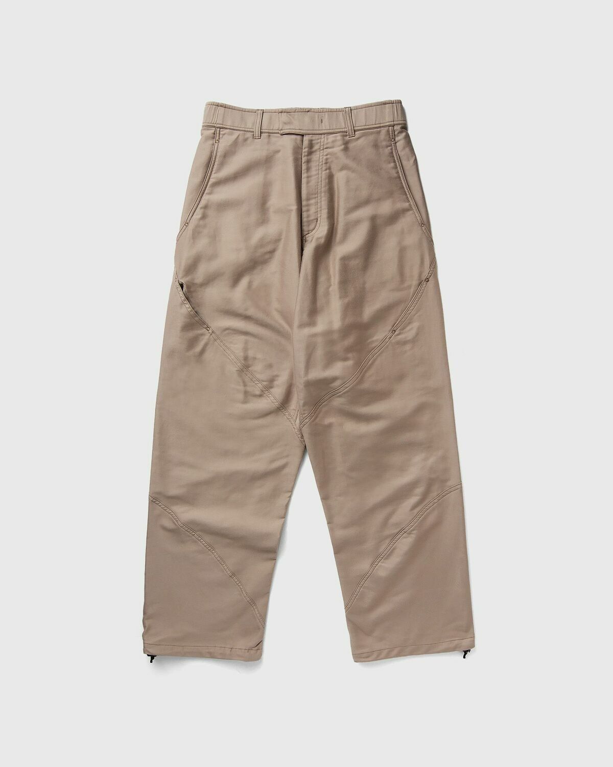 Goldwin 0 Cotton Silk Blend Helicoid Wide Pants Beige Mens Casual Pant