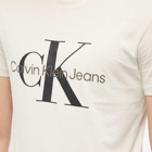Calvin Klein Men's Monologo T-Shirt in Egg Shell