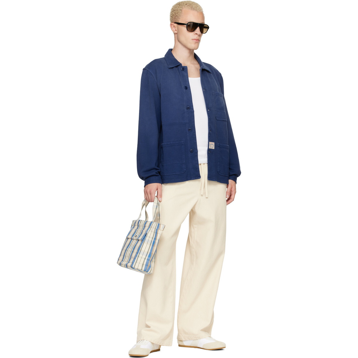 A.P.C. Off-White & Blue Jade Tote