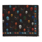 Alexander McQueen Black Mended Skull Scarf