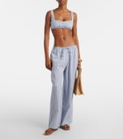 Montce Striped cotton wide-leg pants