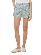 MC2 Saint Barth Woman Cotton Flower Pull Up Shorts Meave
