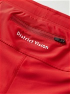 DISTRICT VISION - New Balance Logo-Print Stretch-Recycled Jersey Drawstring Shorts - Red