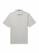 Peter Millar - Harris Herringbone Stretch-Cotton and Modal-Blend Polo Shirt - Gray
