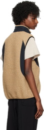 ROA Beige Polar Zip-Up Vest