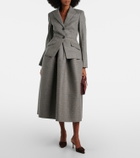 Erdem Pinstripe wool and mohair blazer