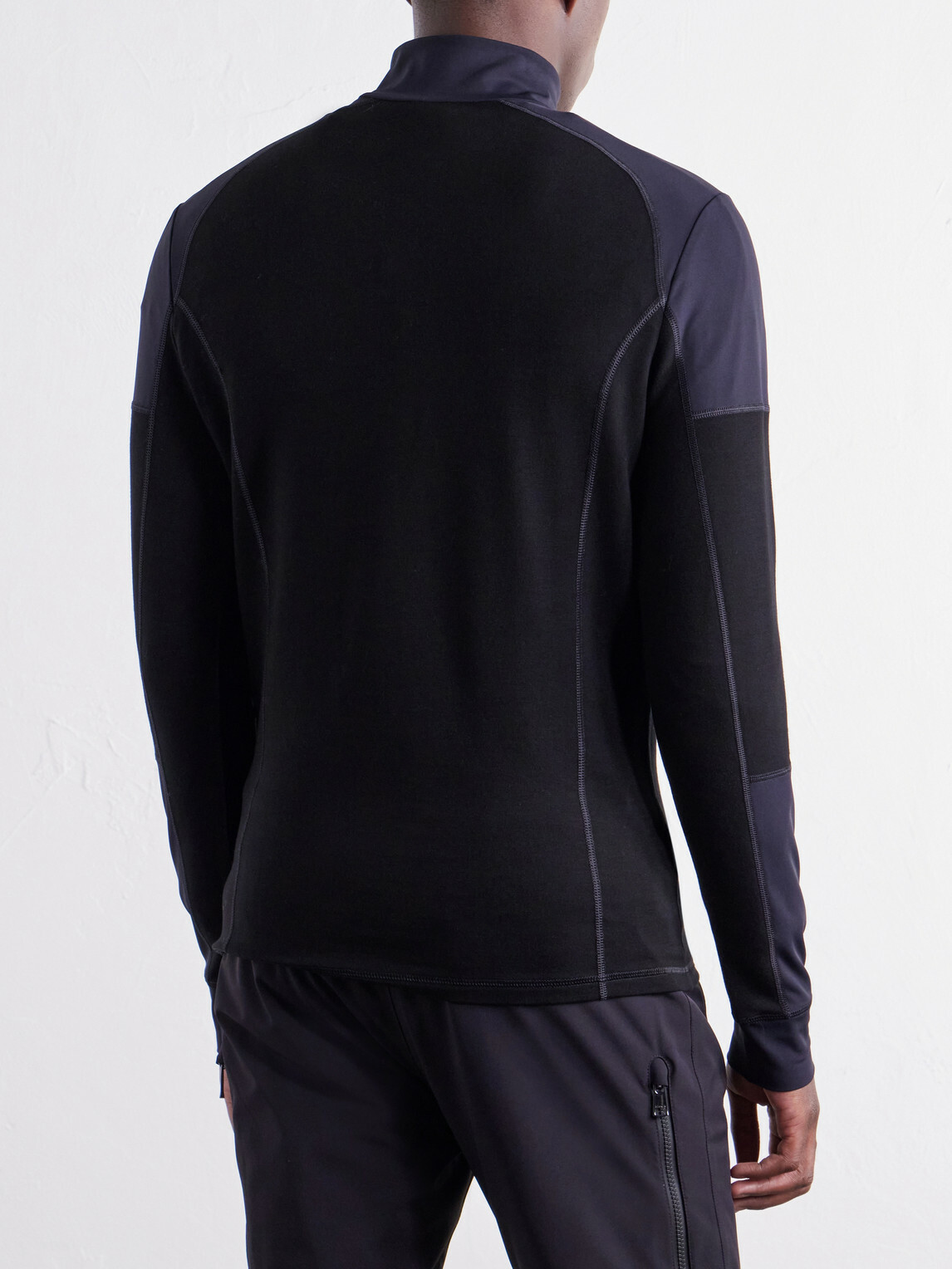 BOGNER - Marino Panelled Stretch-Jersey Half-Zip Ski Mid-Layer - Black