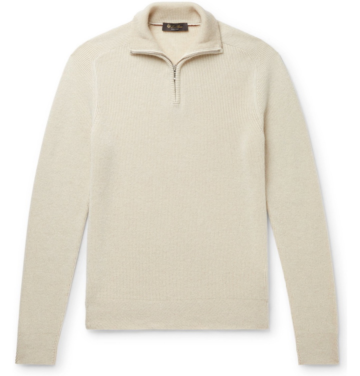 Photo: Loro Piana - Cashmere Half-Zip Sweater - Neutrals