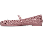 Valentino Garavani Pink Ondette Rubber Ballerina Flats