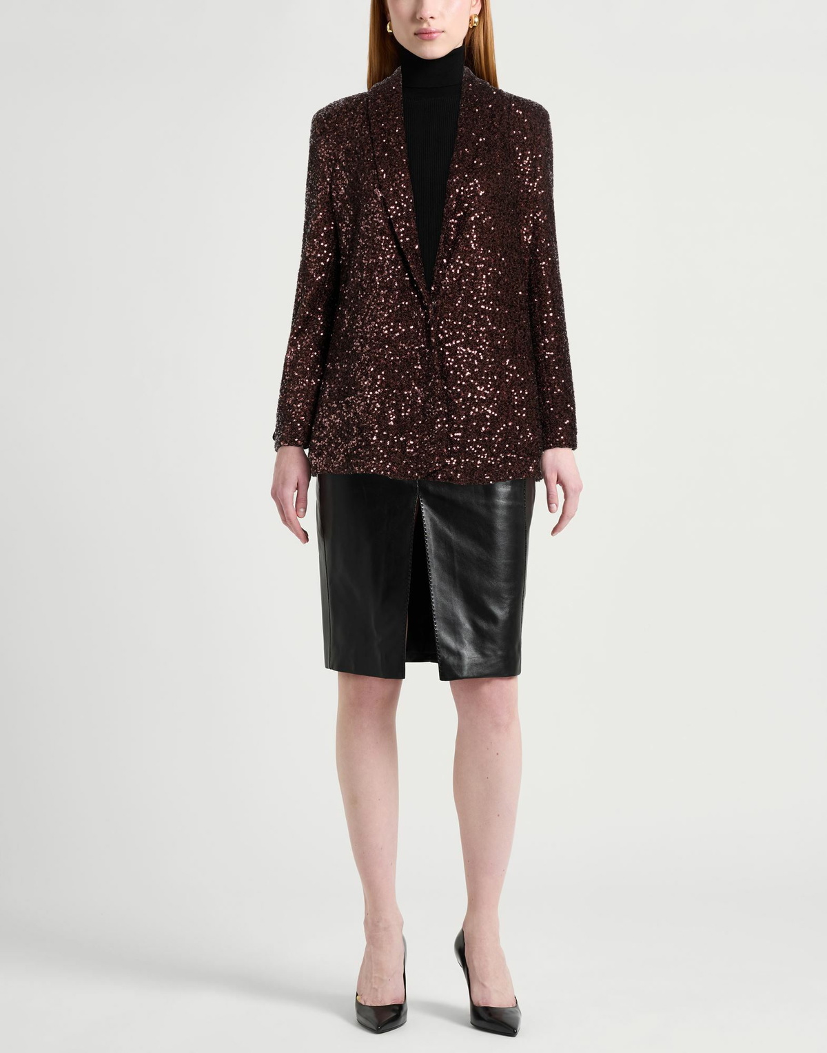 Manila Grace Womens Blazer Chocolate in Brown