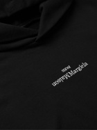 Maison Margiela - Oversized Logo-Embroidered Cotton-Jersey Hoodie - Black
