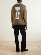 WTAPS - Logo-Intarsia Ribbed-Knit Sweater - Neutrals
