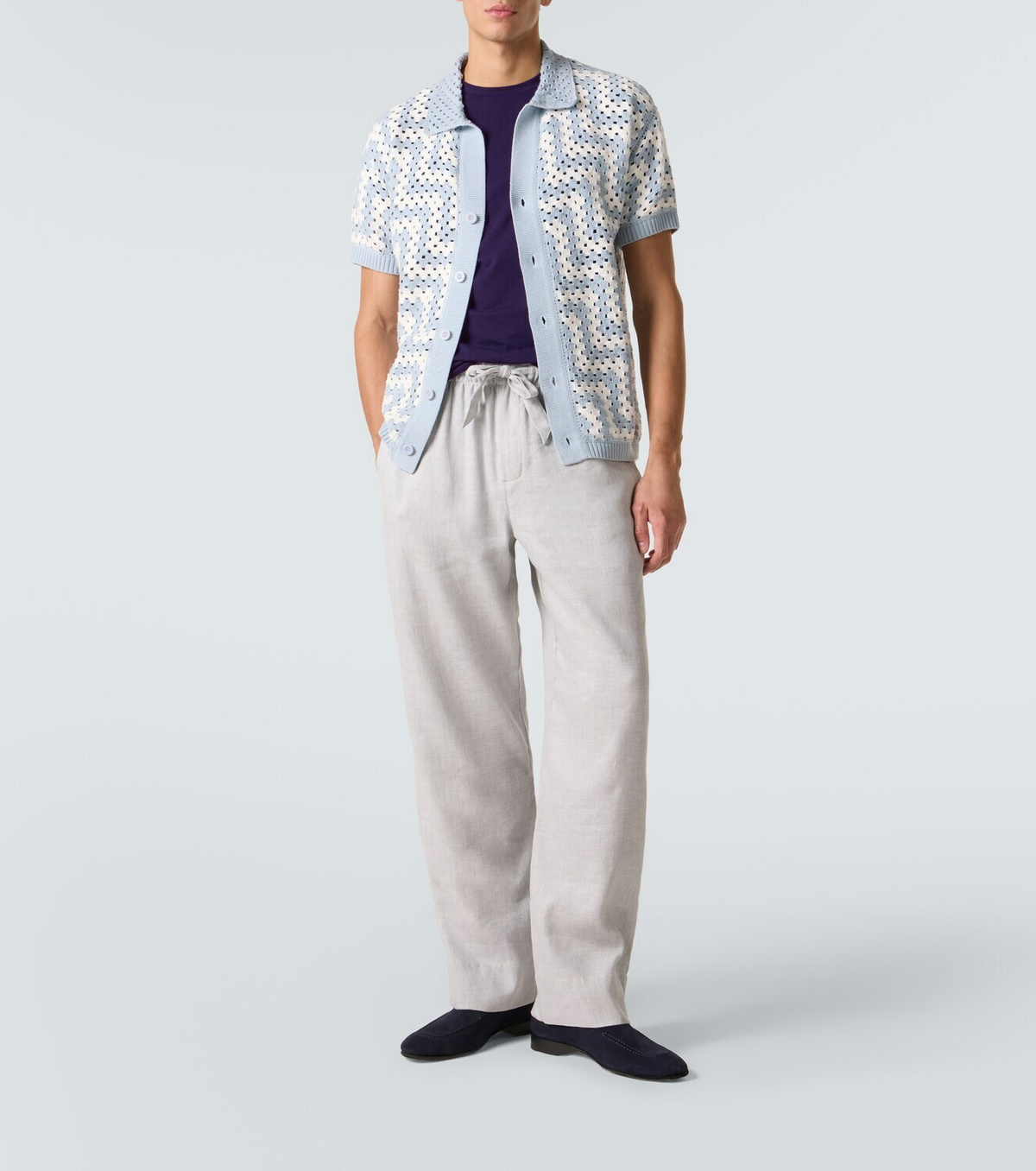 Frescobol Carioca Luan linen and cotton-blend straight pants