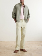 Auralee - Knitted Silk Polo Shirt - Pink