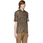 Dries Van Noten Brown and Beige Leopard Shirt
