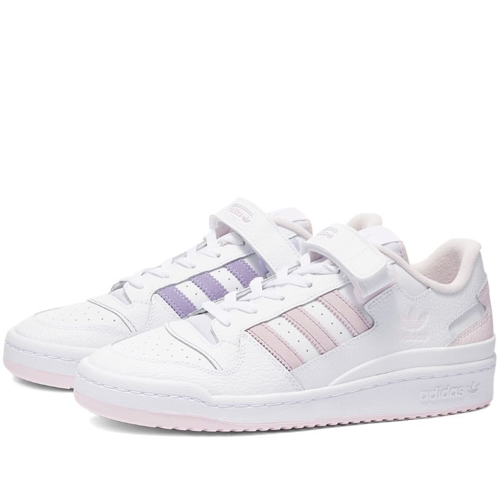 Photo: Adidas Forum Low Sneakers in White/Almost Pink/Light Purple