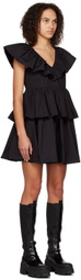 GANNI Black Tiered Minidress