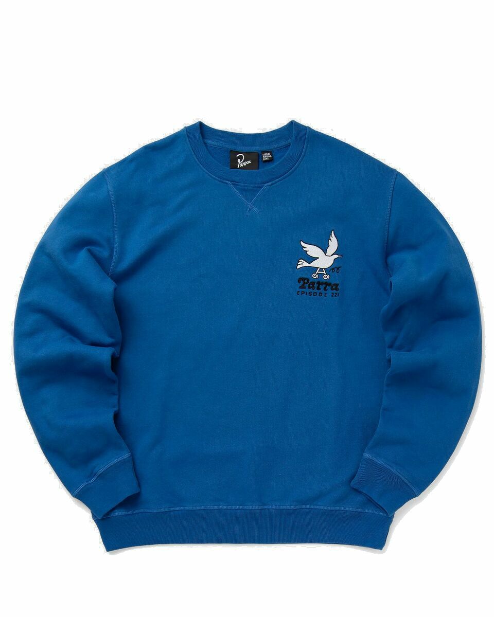 Photo: By Parra Wheel Chested Bird Crew Neck Sweatshirt Blue - Mens - Sweatshirts