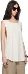 Meta Campania Collective Off-White Kacie Unlined Tropical Wool Shift Top