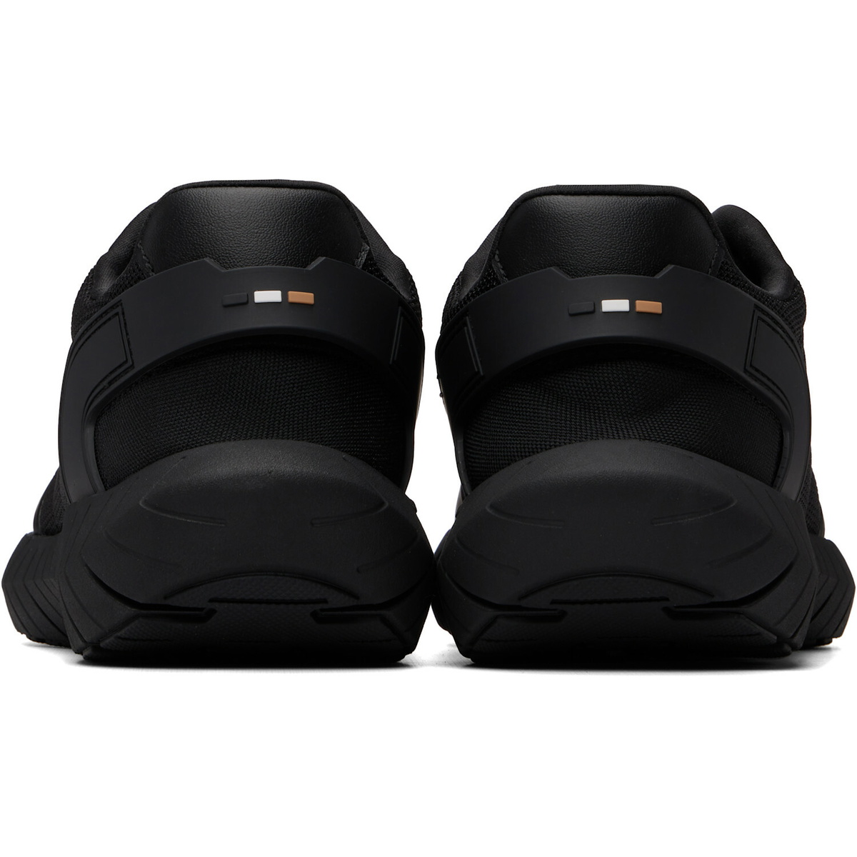 BOSS Black Leather Trims Running Sneakers