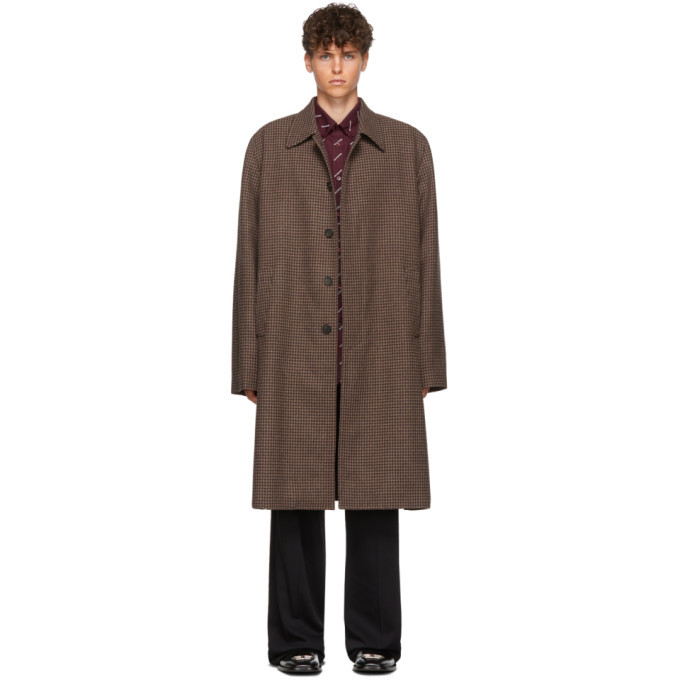 Photo: Balenciaga Brown Wool Square Shoulder Coat