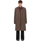 Balenciaga Brown Wool Square Shoulder Coat