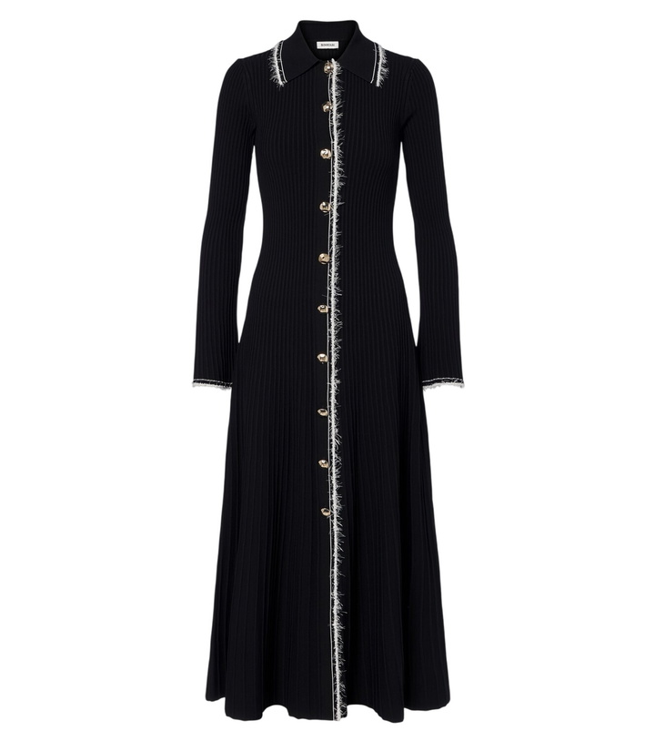 Photo: Simkhai Ribbed-knit shirt dress