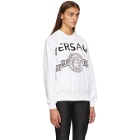 Versace White Vintage Medusa College Sweatshirt