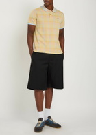 Vivienne Westwood Logo-embroidered Herringbone Cotton Polo Shirt Yellow