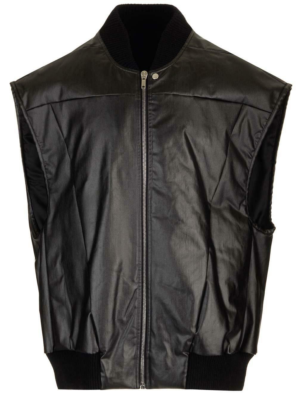Rick Owens Black Leather Bauhaus Vest Rick Owens Rick Owens Black Leather Bauhaus Vest Rick Owens