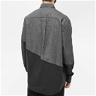 JW Anderson Men's Two Tone Classic Fit Shirt in Chambray/Black